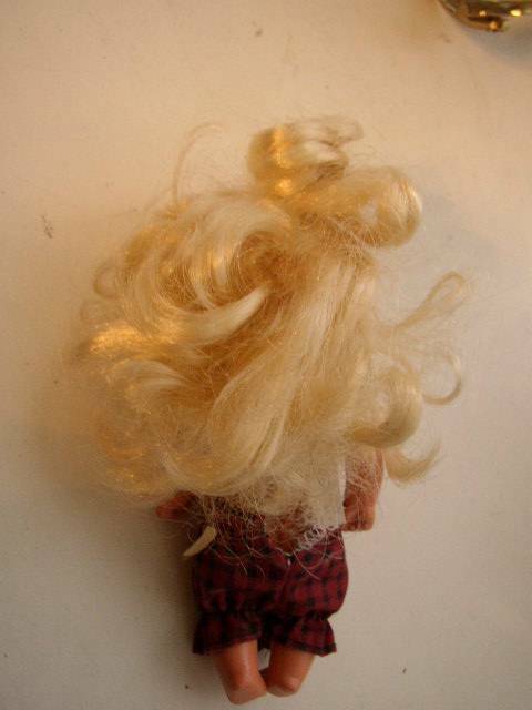 Vintage, Mattel 1976, Dollhouse 4.5in Blond Vinyl Doll