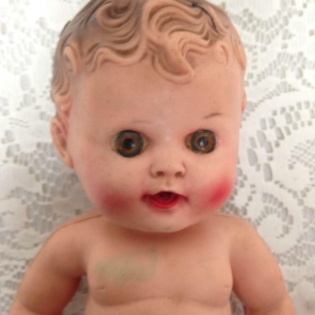 Vintage, 1940s Tod-L-Tim Sun Rubber Doll. (B)