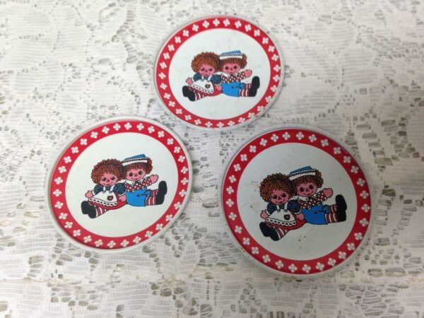 1970s,10pc Chein-Bobb Merrill Raggedy Ann Tin Tea Set