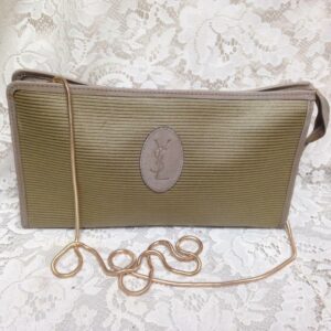 Yves Saint Laurent Coated Canvas Clutch-Crossbody 11.5in x 6.5in x 3.5in