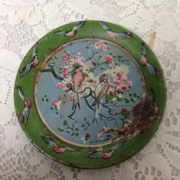 1929 Ohio Art Bluebirds and Blossoms Childs Tin Tea Set