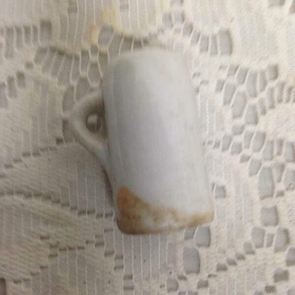 Antique, White Miniature Mug 1.5in x 1in W