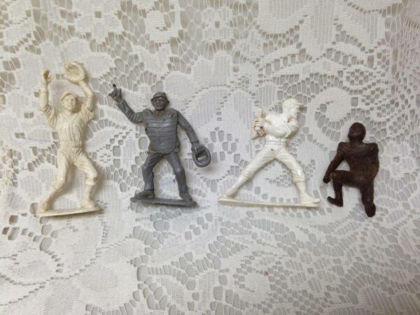 Vintage, Painted, 4-pcs Baseball Players 2 to 2.5in each (#14)