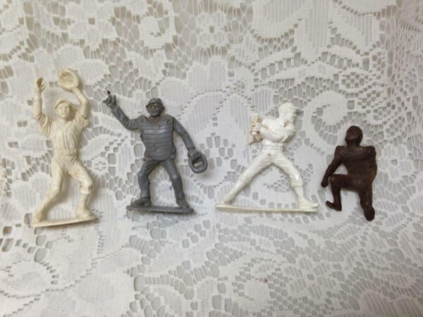 Vintage, Painted, 4-pcs Baseball Players 2 to 2.5in each (#14)