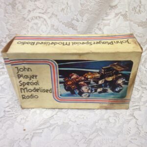 Vintage, John Player Figural Transistor Radio with Orig. Box 10in x 6in x 3in