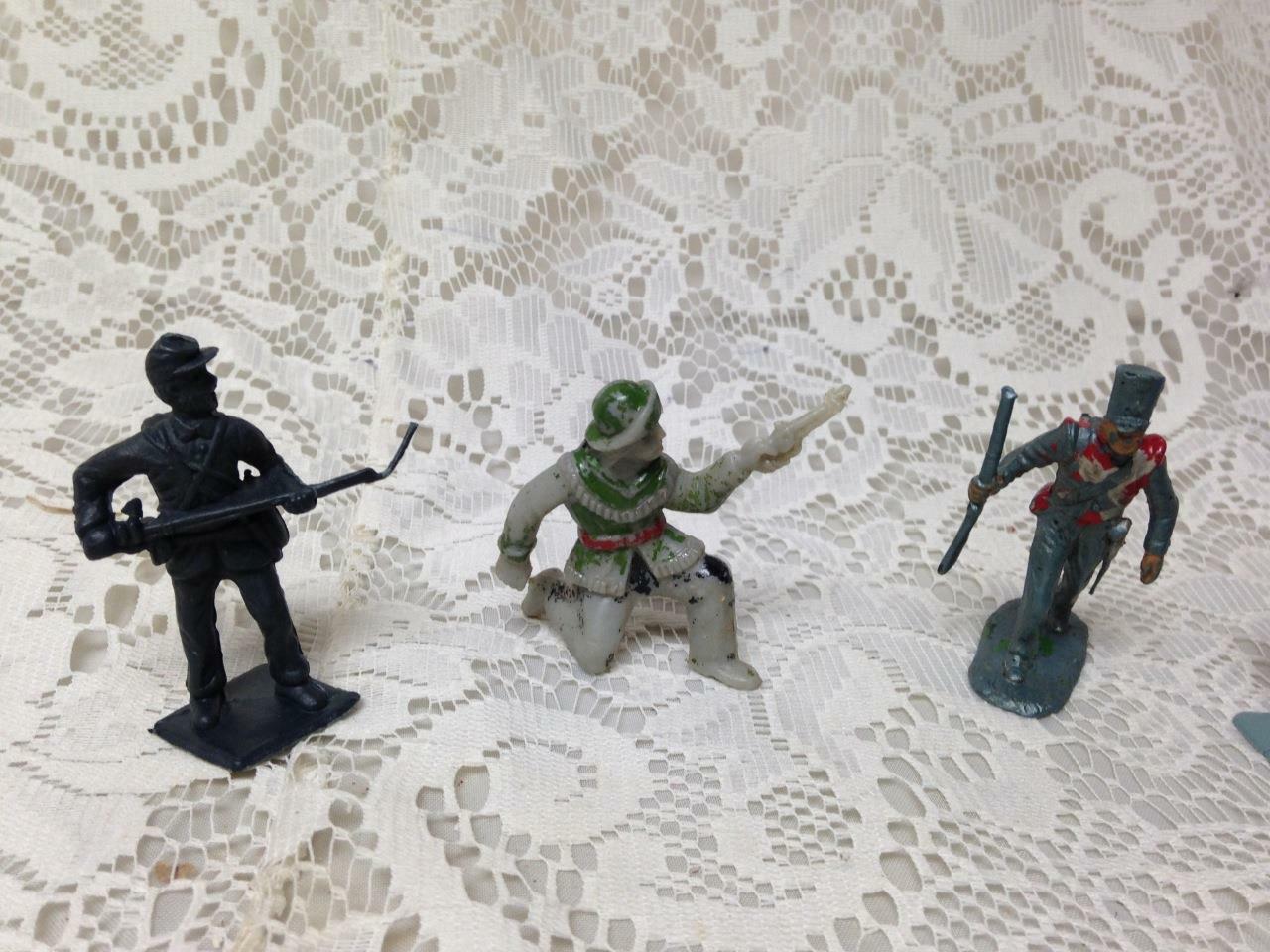 Vintage, Painted, 5-pcs Miniature Soldiers 2 to 2.5in each (#9)