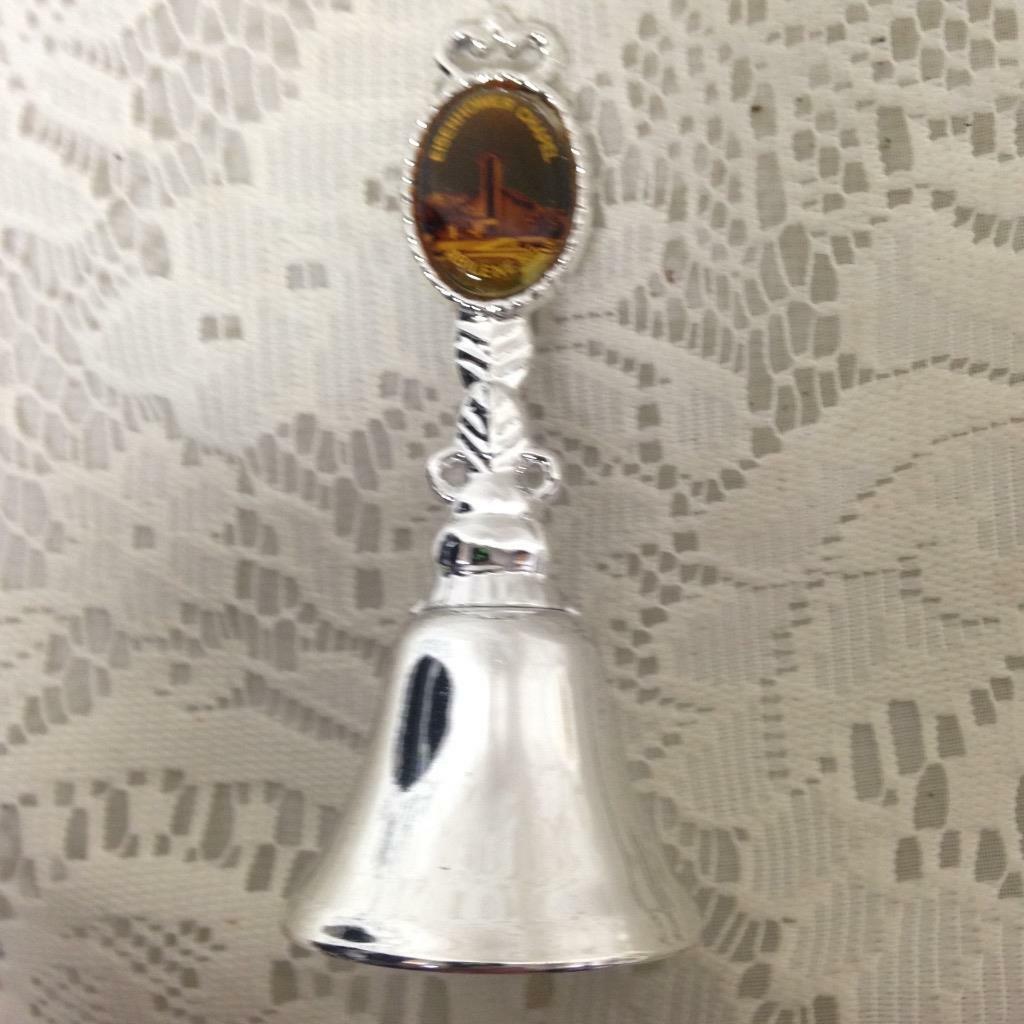 Vintage, 2pc Silver Souvenir Bells,Eisenhhower Chapel and New Mexico