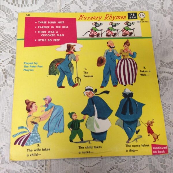 1960, Nursery Rhymes, Peter Pan 78 Rpm Records #546