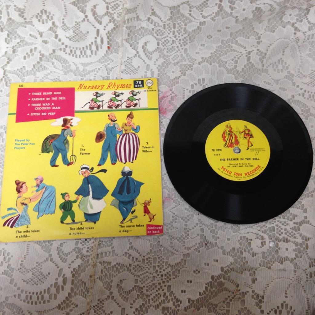 1960, Nursery Rhymes, Peter Pan 78 Rpm Records #546