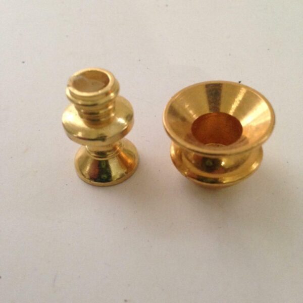 Vintage Doll House Miniatures Made in Holland 1in Brass Spittoon and Vase