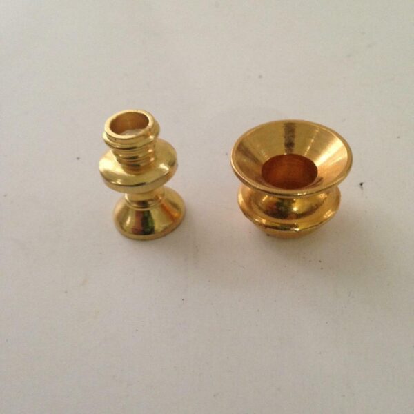 Vintage Doll House Miniatures Made in Holland 1in Brass Spittoon and Vase