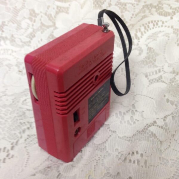 Vintage, Red Realistic Transistor Radio 4in x 3in x 1.5