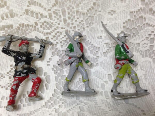 Vintage, Painted, 5-pcs Miniature Soldiers 2 to 2.5in each (#12)