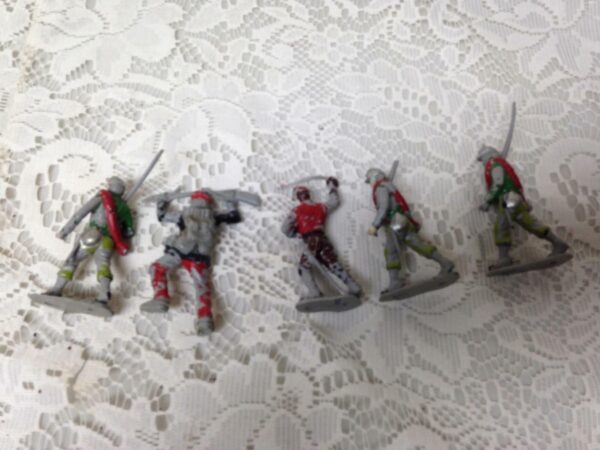 Vintage, Painted, 5-pcs Miniature Soldiers 2 to 2.5in each (#12)