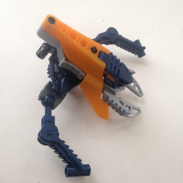 Vintage, Rare, Lego, Bionicle -Orange, Gray and Blue 6in x 4in x 3in