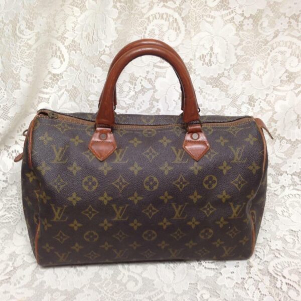 Louis Vuitton Brown Mono Boston Speedy 30 Hand Bag 12.5in x 8in x 6in