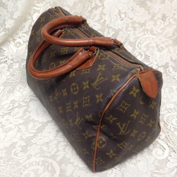 Louis Vuitton Brown Mono Boston Speedy 30 Hand Bag 12.5in x 8in x 6in