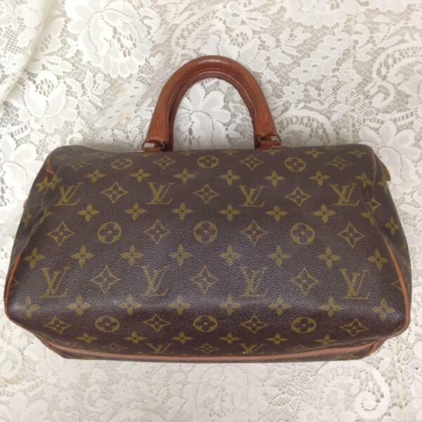 Louis Vuitton Brown Mono Boston Speedy 30 Hand Bag 12.5in x 8in x 6in