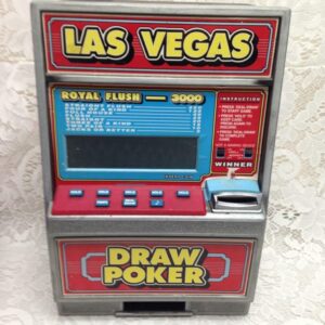 Vintage, Radica Las Vegas Royal Flush 3000 Electronic Draw Poker Coin Bank