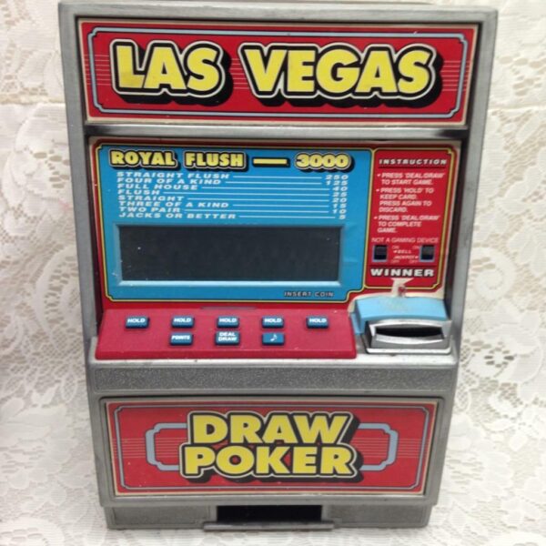 Vintage, Radica Las Vegas Royal Flush 3000 Electronic Draw Poker Coin Bank