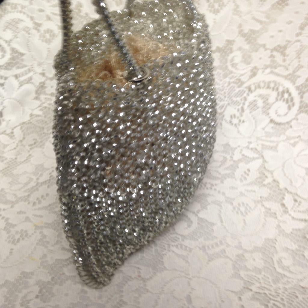 Anteprima Stunning Silver Mesh-PVC Wire Evening Bag 8in x 8in x 4in