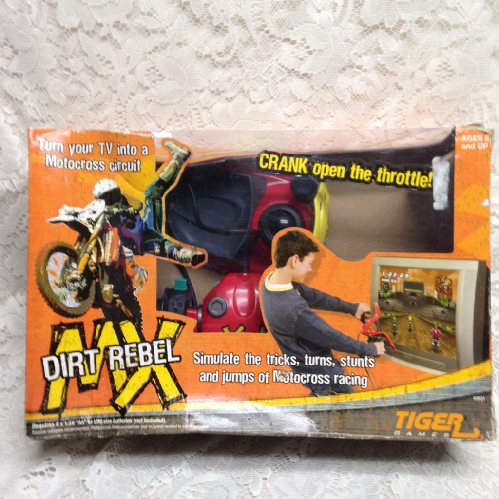 Vintage 2005 MX Dirt Rebel Motorcross By Tiger Games with Original Box 16x11x4