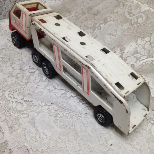 Vintage, Large Mighty Tonka Pressed Metal Car Carrier 19in L x 6in H x 4.5in W