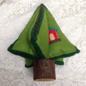 Vintage Handcrafted, Felt Christmas Tree 12in x 9in