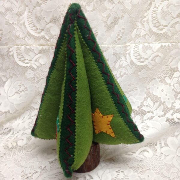 Vintage Handcrafted, Felt Christmas Tree 12in x 9in