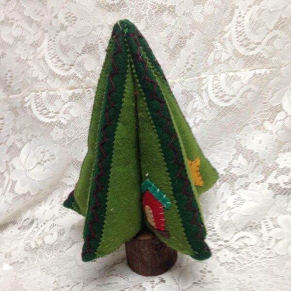 Vintage Handcrafted, Felt Christmas Tree 12in x 9in