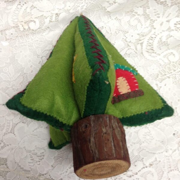 Vintage Handcrafted, Felt Christmas Tree 12in x 9in