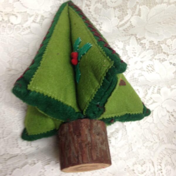 Vintage Handcrafted, Felt Christmas Tree 12in x 9in