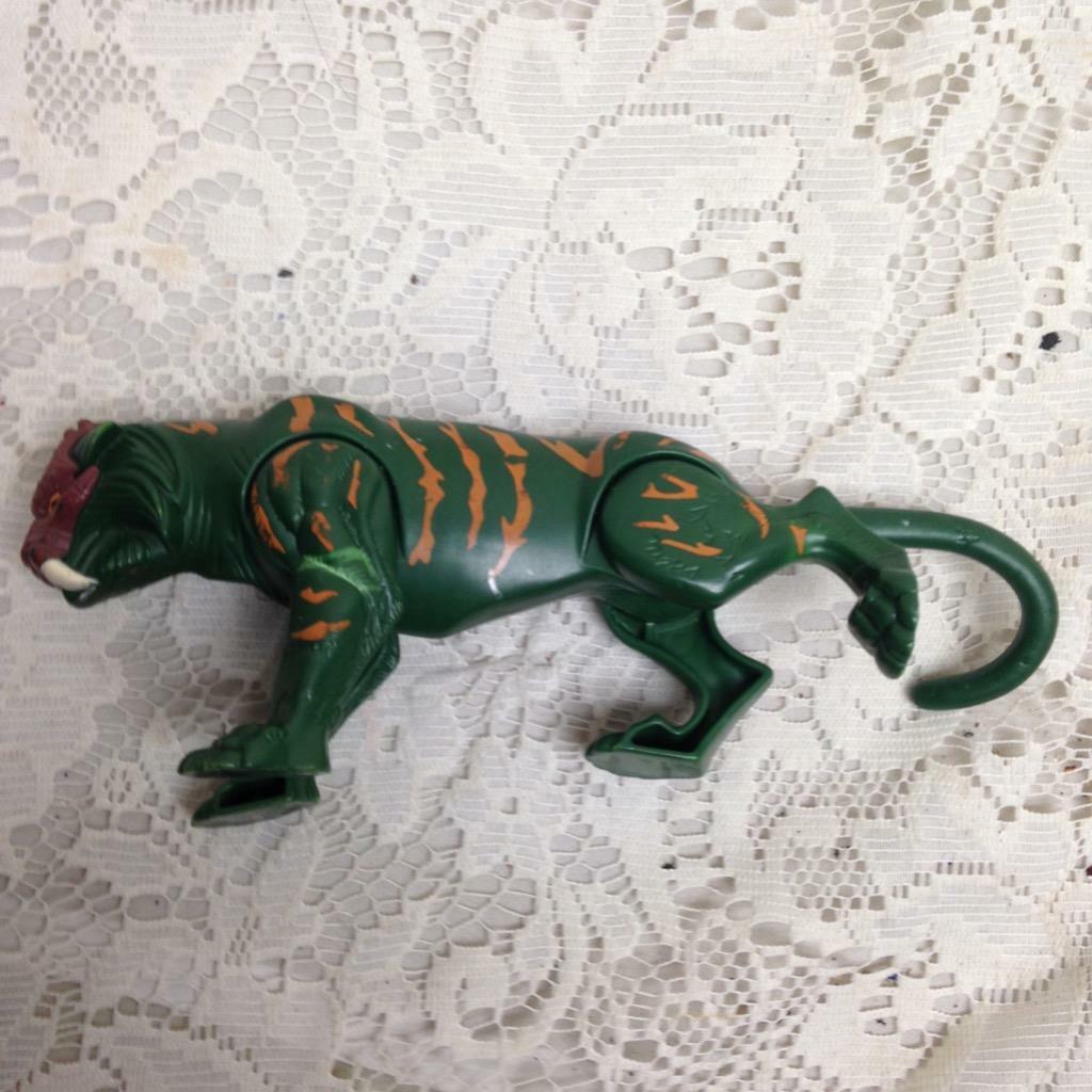 Masters of The Universe Battle Cat Green Striped Tiger Action Figure-2001 Mattel