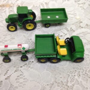 2pc, John Deere 6in Long Mini Tractor and Wagon Set