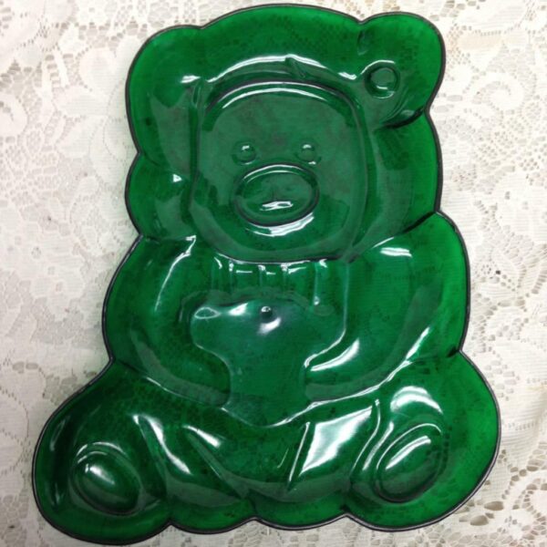 Vintage, Rare, Green Bear Jelly Mold 11in x 9in