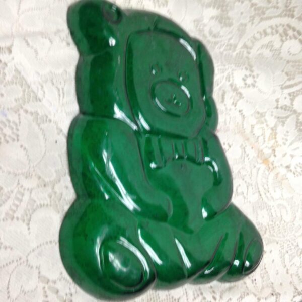 Vintage, Rare, Green Bear Jelly Mold 11in x 9in