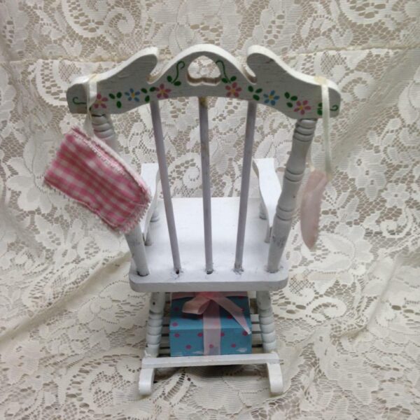 Vintage Musical Dolls Chair 10in x 6in x 7in