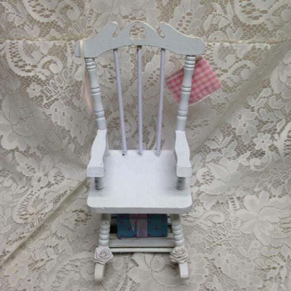 Vintage Musical Dolls Chair 10in x 6in x 7in