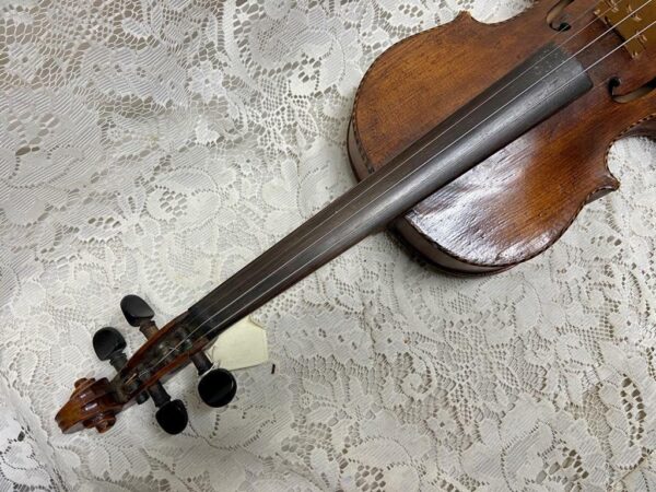 Antique, 19th C Handcrafted Violin with Original Wooden Case and Bow