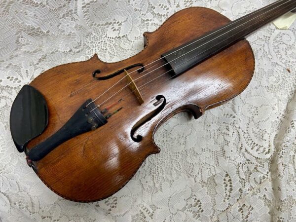 Antique, 19th C Handcrafted Violin with Original Wooden Case and Bow