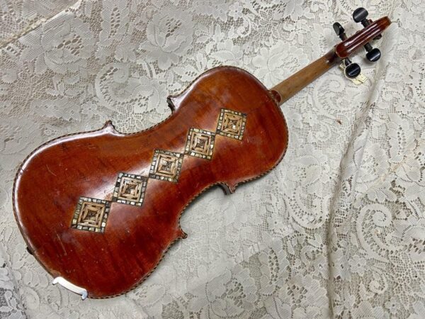 Antique, 19th C Handcrafted Violin with Original Wooden Case and Bow