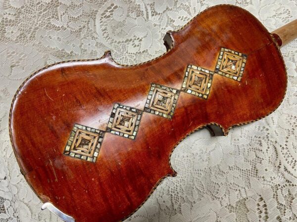 Antique, 19th C Handcrafted Violin with Original Wooden Case and Bow