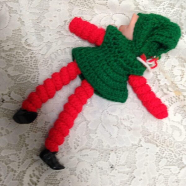 Vintage, Christmas Red and Green Elf 12in