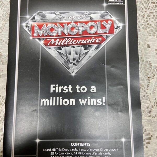 Vintage, Complete Monopoly Millionaire Board Game - 12in Sq