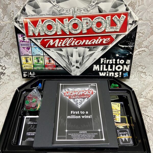 Vintage, Complete Monopoly Millionaire Board Game - 12in Sq
