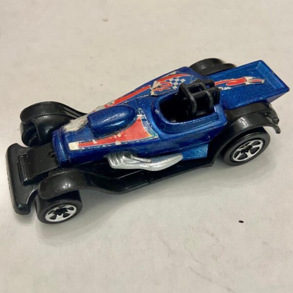 Vintage Hotwheels-Mattel Inc. 2001 McD corp Blue Race Car