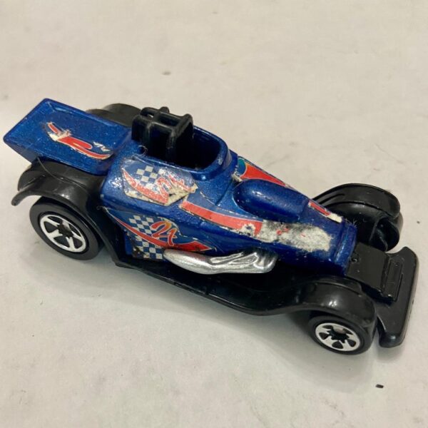 Vintage Hotwheels-Mattel Inc. 2001 McD corp Blue Race Car