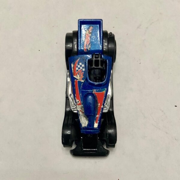 Vintage Hotwheels-Mattel Inc. 2001 McD corp Blue Race Car