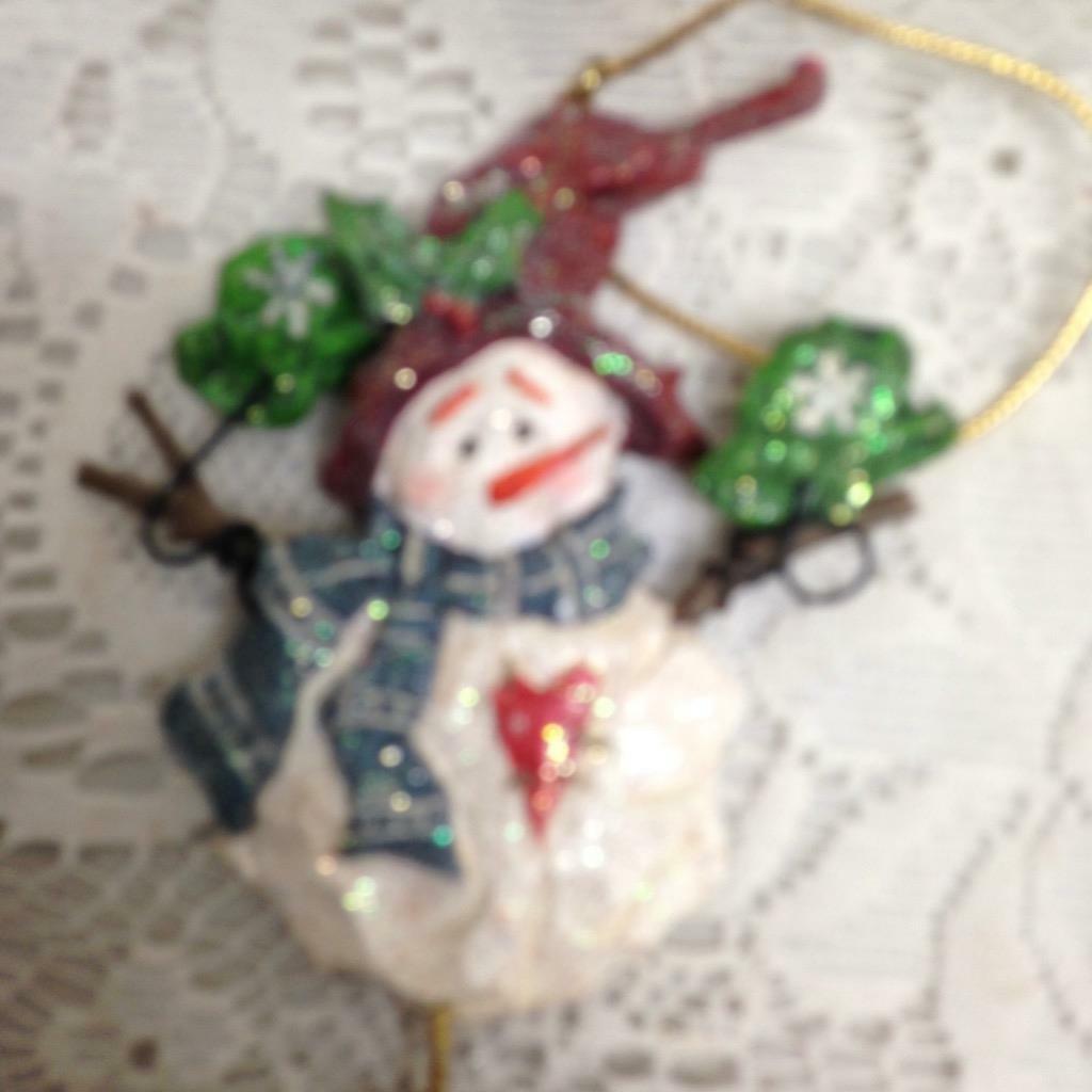 Vintage, Rare, 10in Long, Christmas Snowman Wall Hanging Ornaments