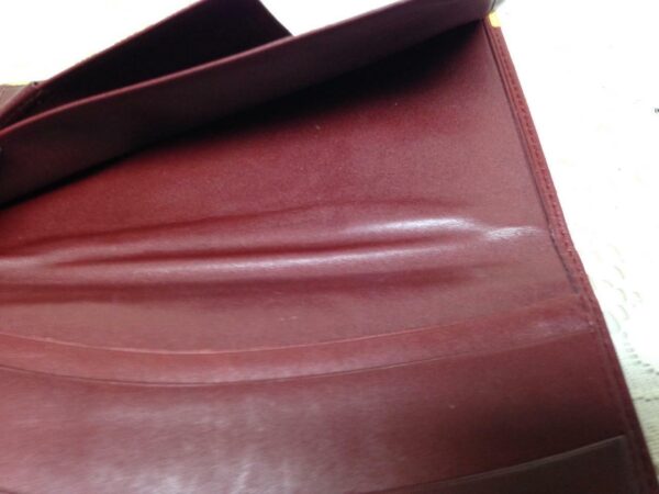 Authentic, Cartier Burgundy, Leather Bifold Organizer 7.5in x 4in